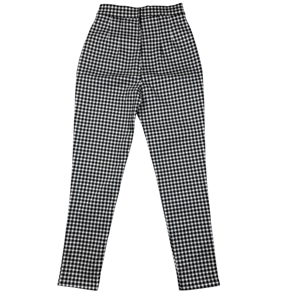 NWT Vixen Micheline Pitt Cigarette Pant Gingham Rockabilly Womens S Black White - Picture 2 of 13